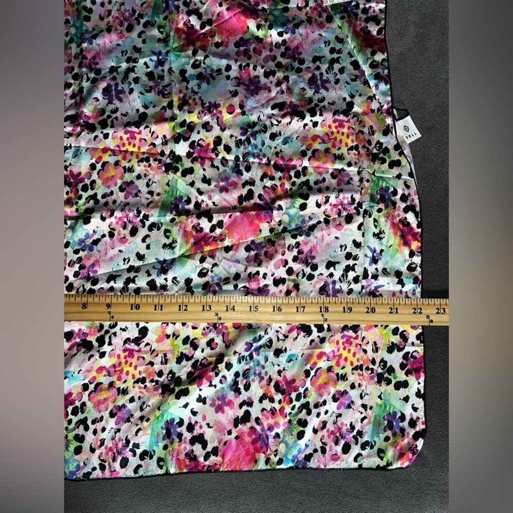 NWT DOLL Swimwear Wildflower Silk Head Scarf OS Bandana Vacation Animal Print - Picture 8 of 8